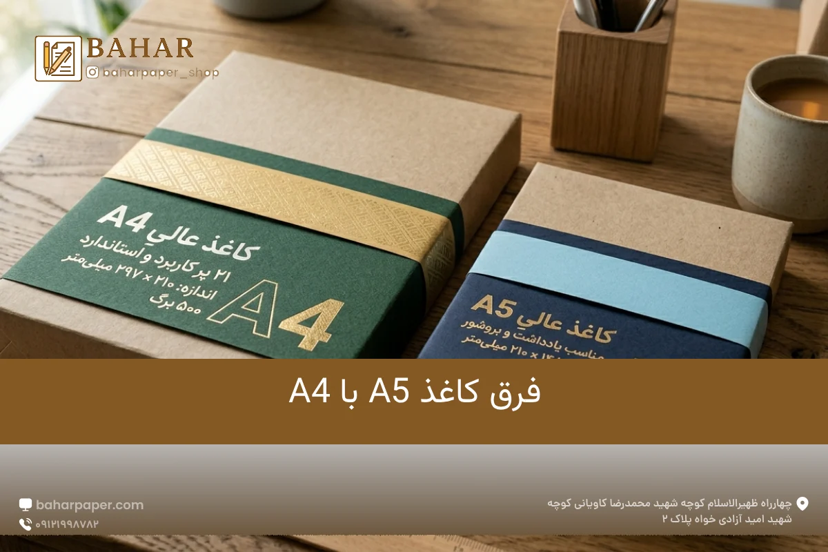 فرق کاغذ A4 با A5