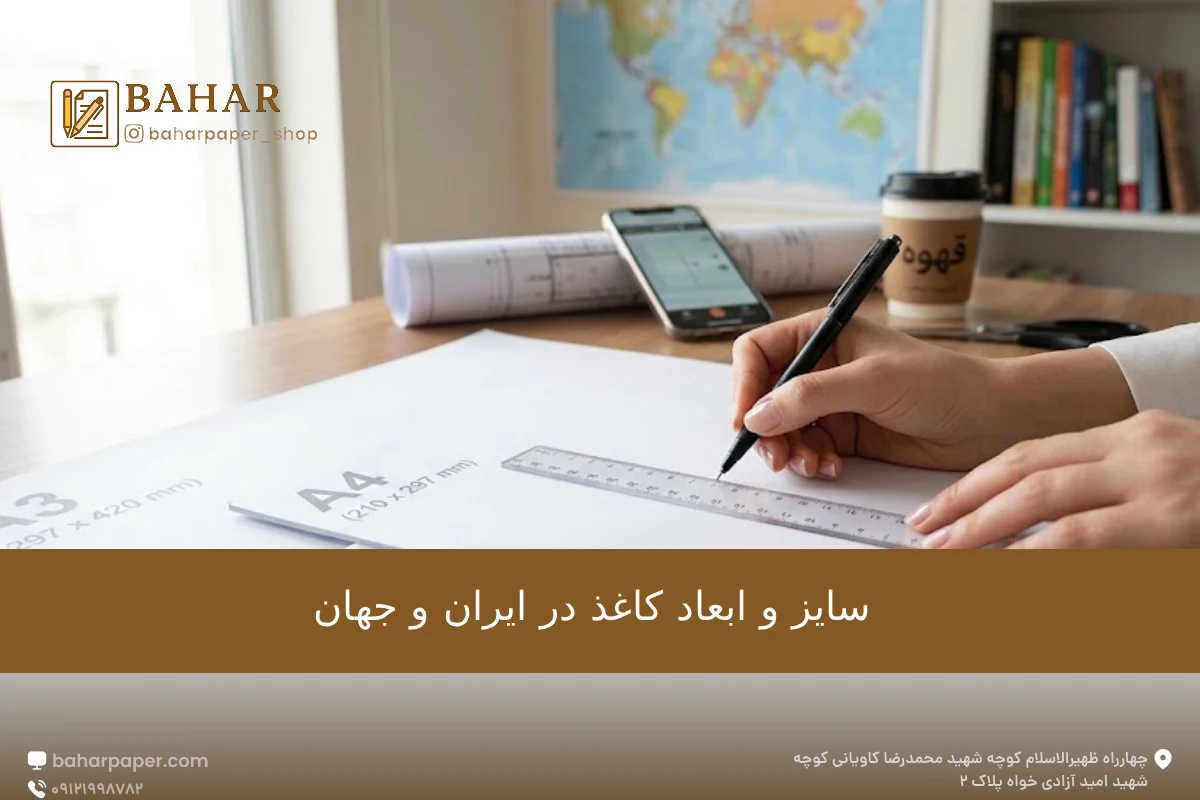 سایز و ابعاد کاغذ در ایران و جهان